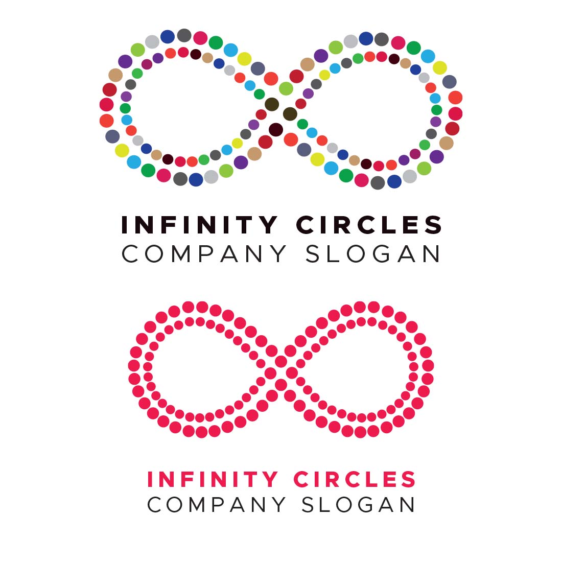 INFINITY CIRCLES LOGO TEMPLATE preview image.