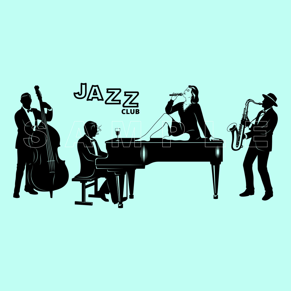 Jazz Quartet Silhouettes preview image.