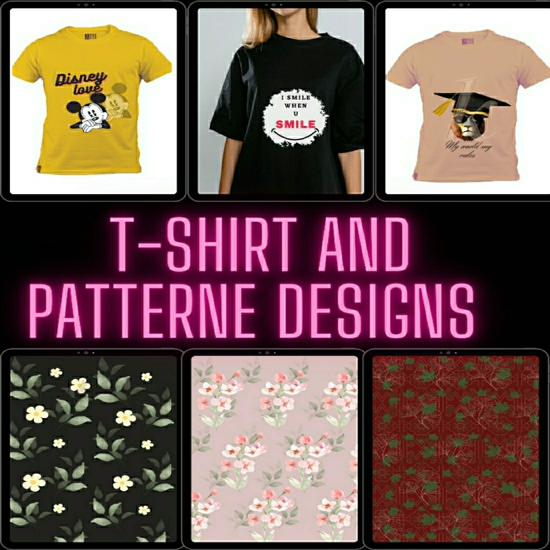 Trendy beautiful tshirt and micro pattern designs preview image.