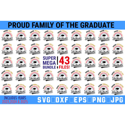Senior Family Bundle, Graduation Shirt Design SVG, Proud Senior Bundle SVG, Class of 2023 svg, Senior 2023 svg, Senior Family Bundle 2024, 2025, 2026, Family shirts cut files cover image.