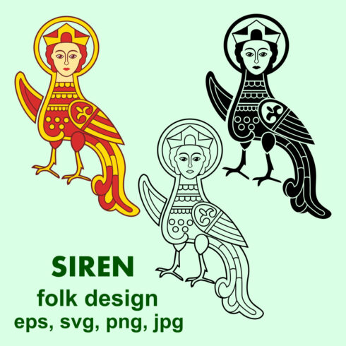 Siren Folk Design svg cover image.