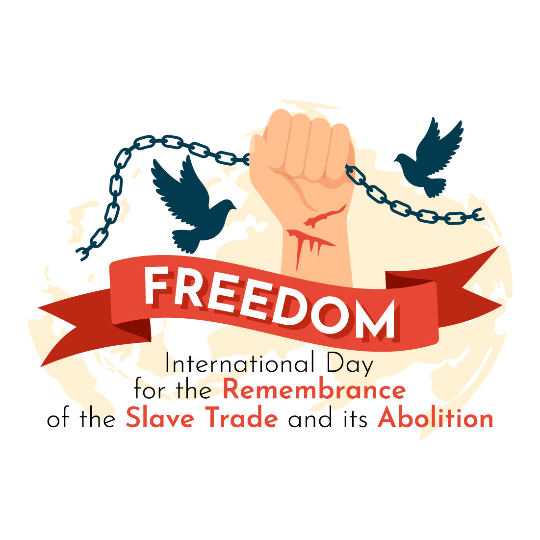 12 Day of the Slave Trade and its Abolition Illustration cover image.