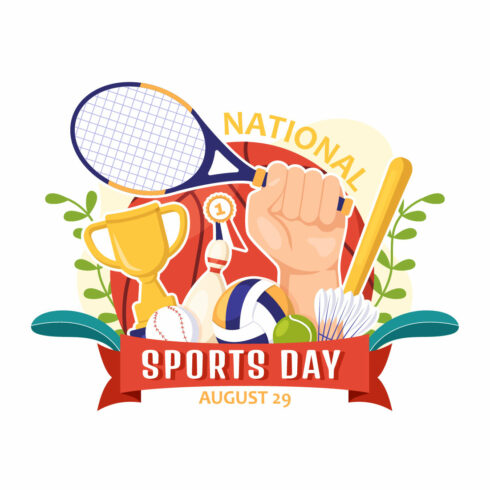 13 National Sports Day Illustration cover image.