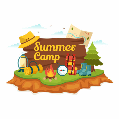 15 Summer Camp Vector Illustration cover image.