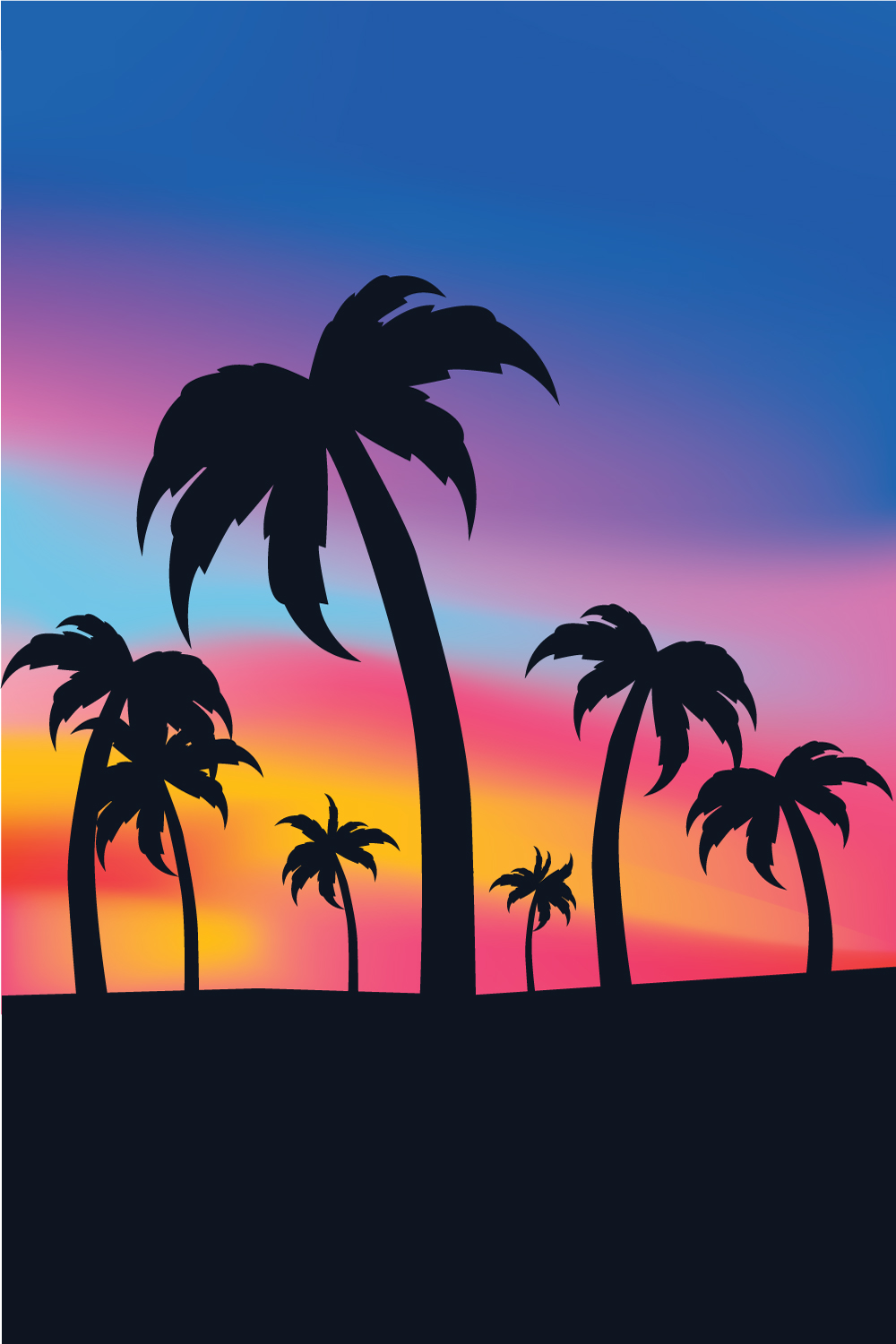 sunset beach pinterest preview image.