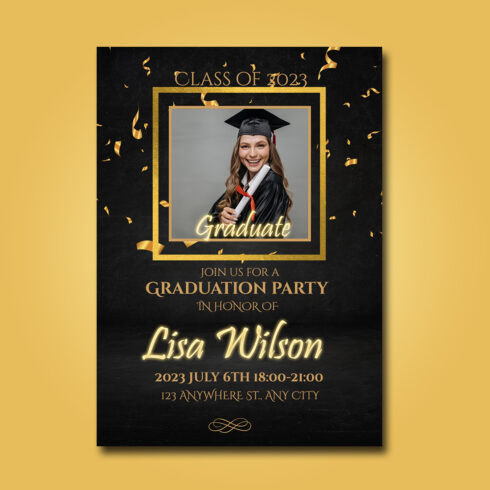 Graduation Announcement invitation cover image.