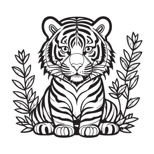 Tiger vector logo concept tiger vector cover image.