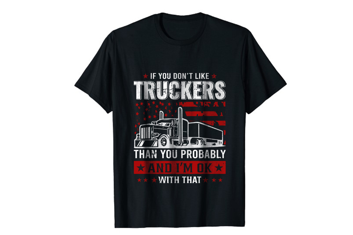 truck driver t shirt design 2 544