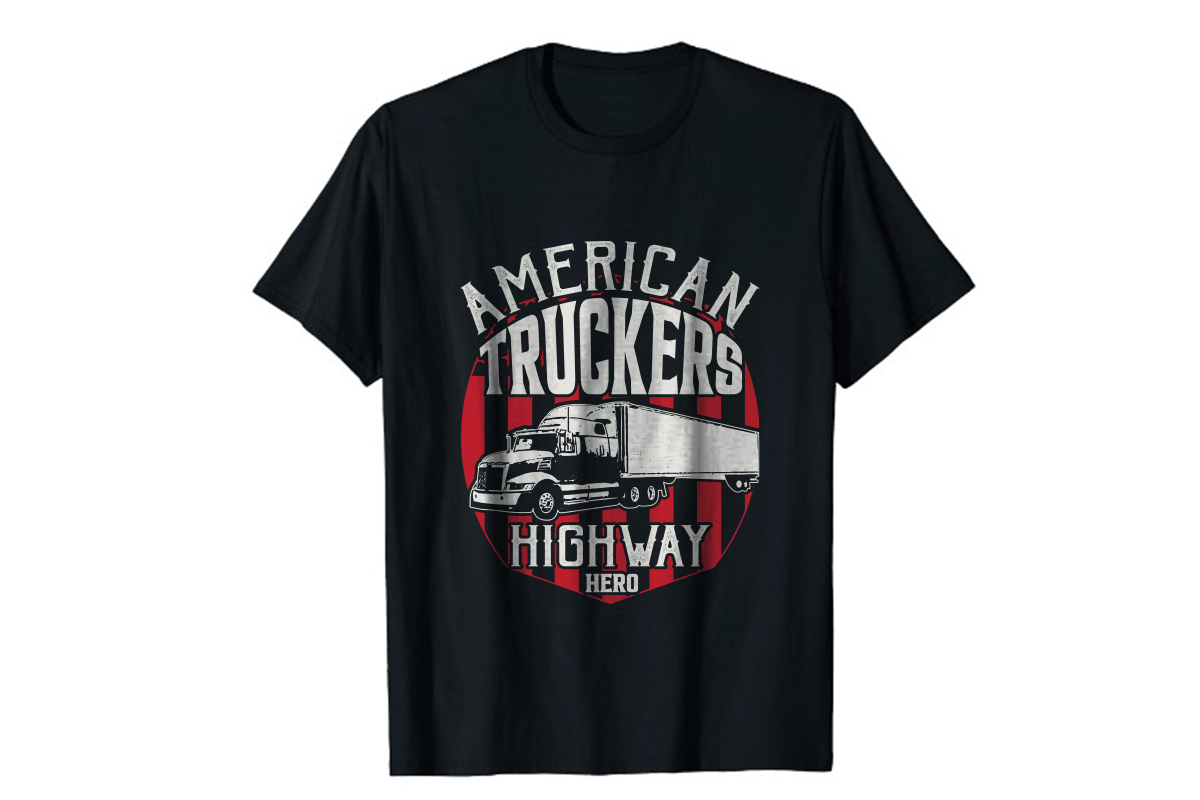 truck driver t shirts design vector. 2 342