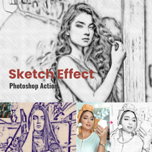 Sketch Photoshop Action cover image.