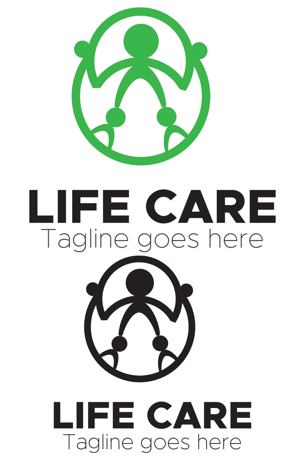 LIFE CARE LOGO TEMPLATE pinterest preview image.