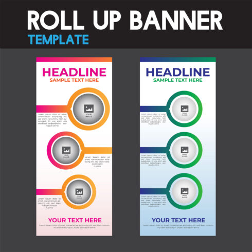 Creative Roll Up Banner Template Design cover image.