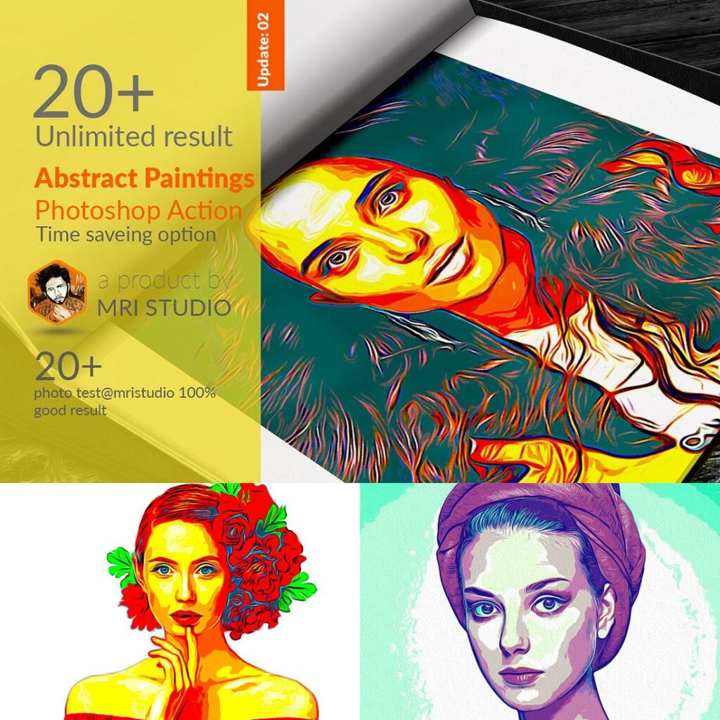 Realistic Painting Effect Action - MasterBundles