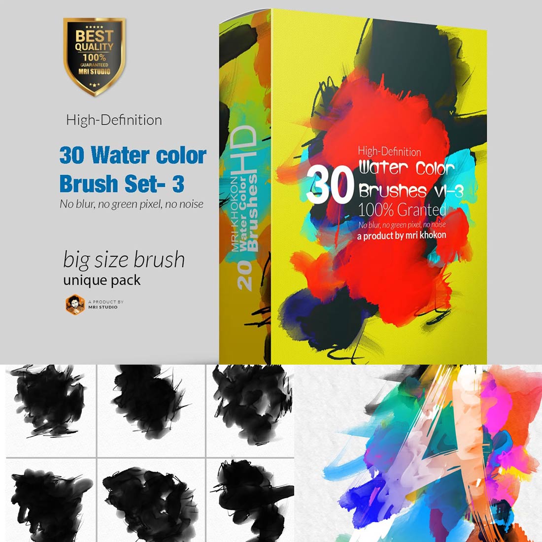 Hi-Res Water color PS Brush Set-3 cover image.