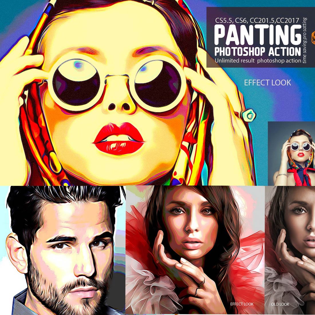 Panting Photoshop Action cover image.