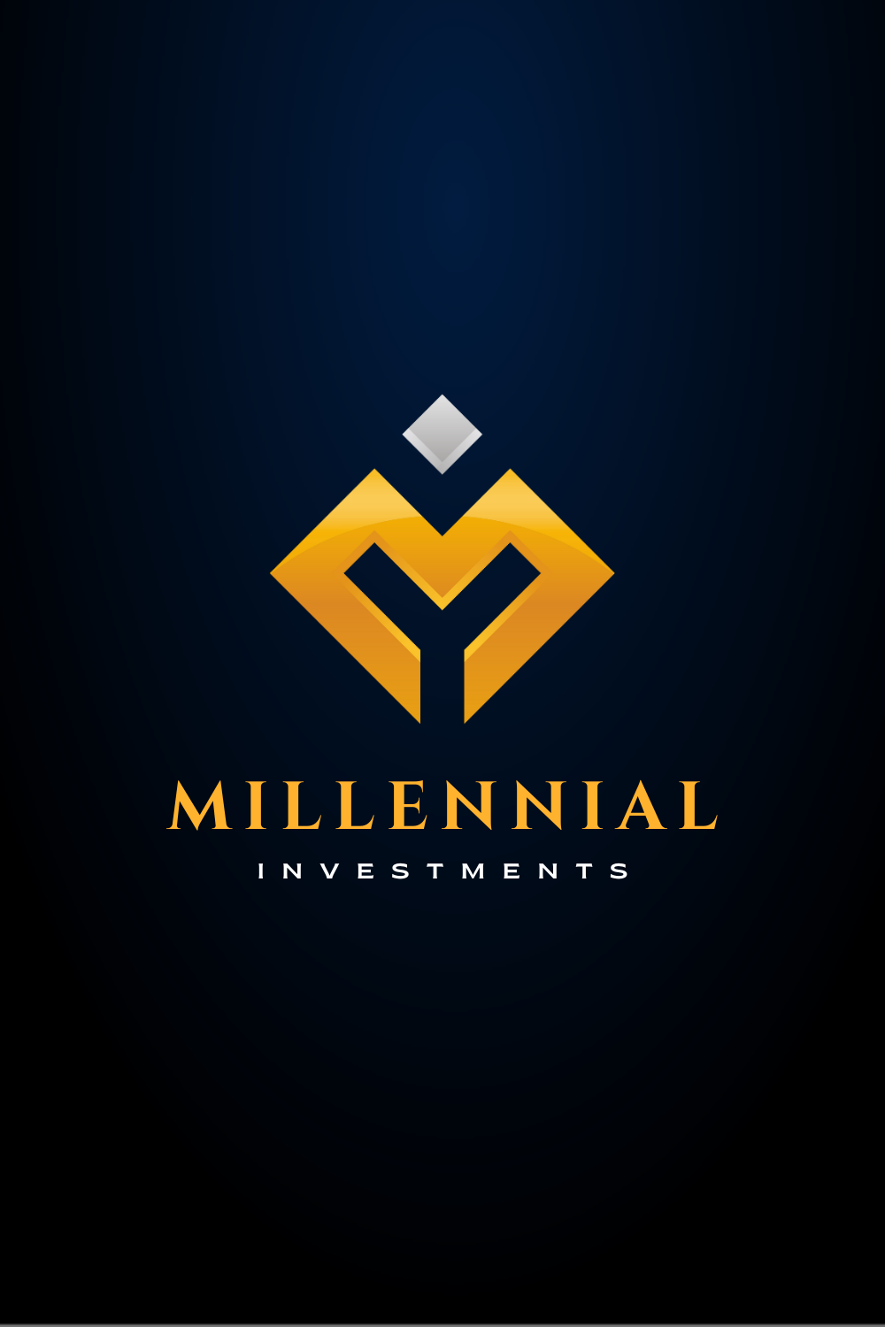 Gold Silver Financial Investment Logo Template pinterest preview image.
