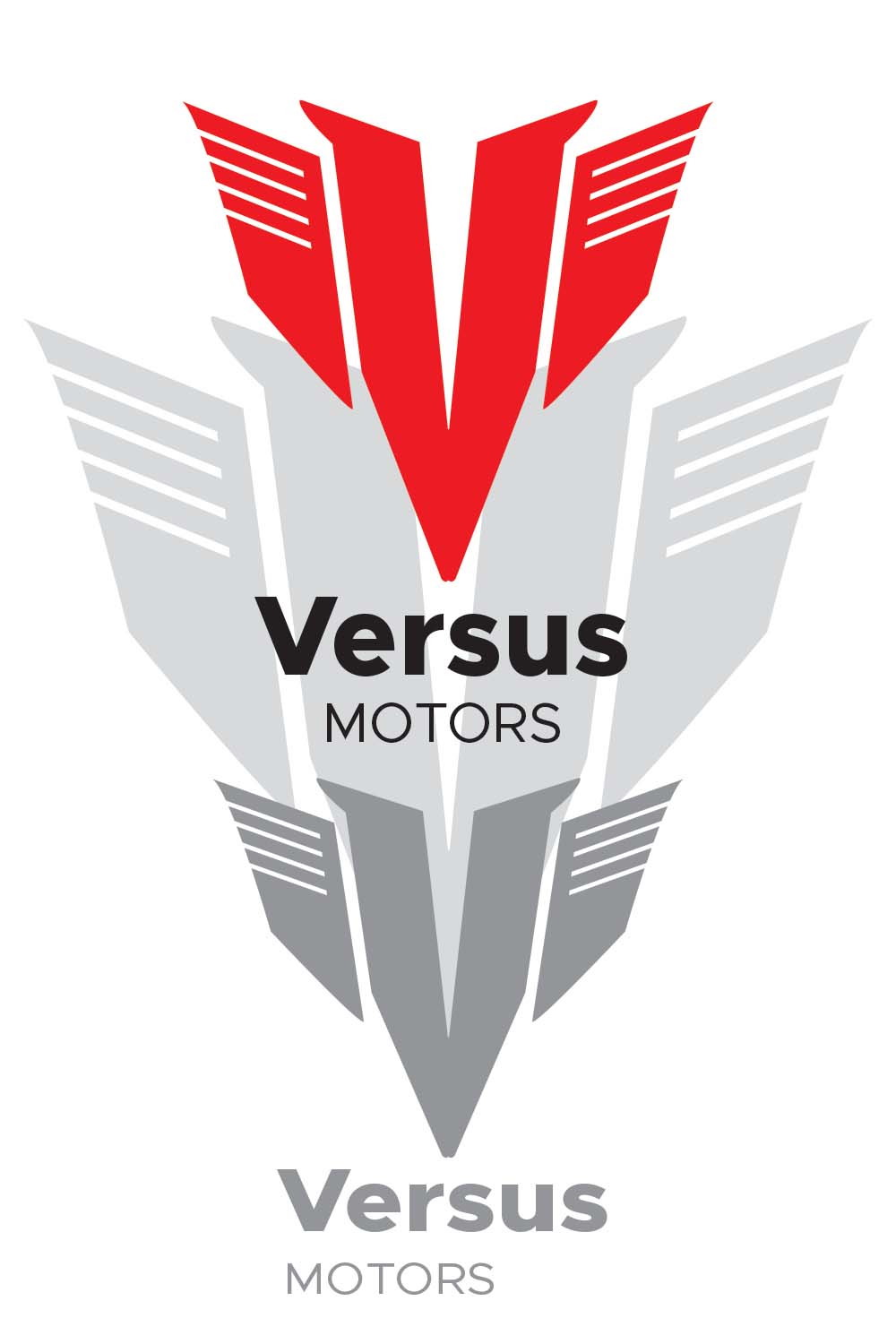 V Letter Logo Design- VERSUS MOTORS LOGO TEMPLATE pinterest preview image.