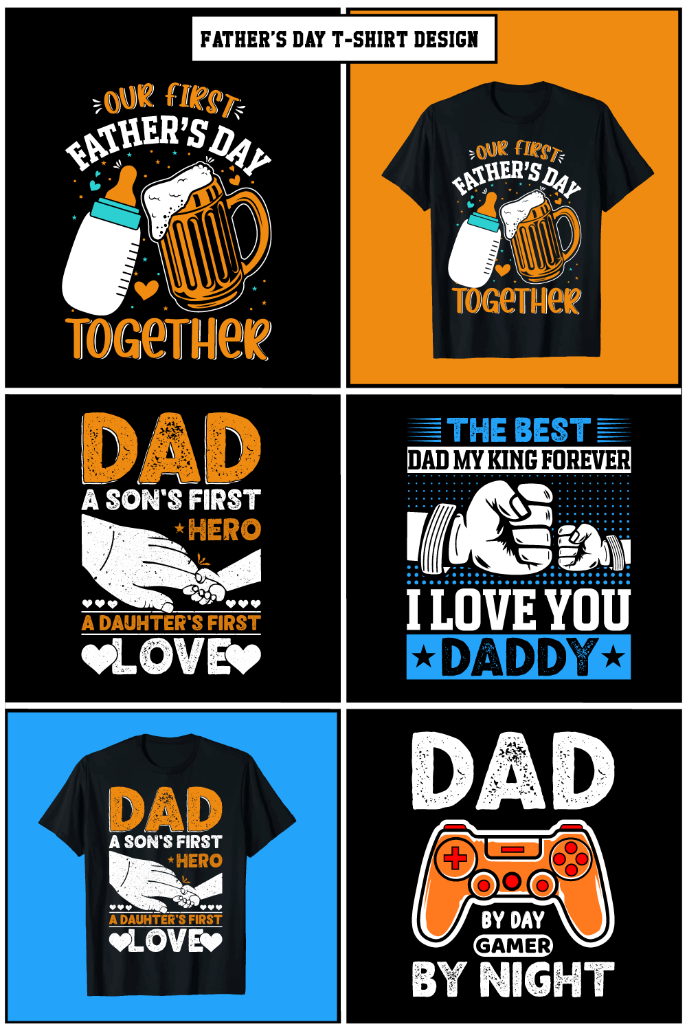 04 Father’s day bundles t shirt design pinterest preview image.