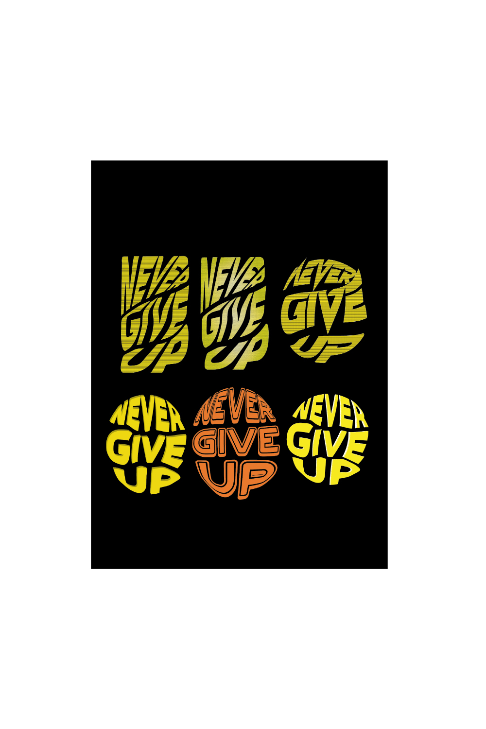 Motivational Typography T-shirt Bundles -6 pinterest preview image.