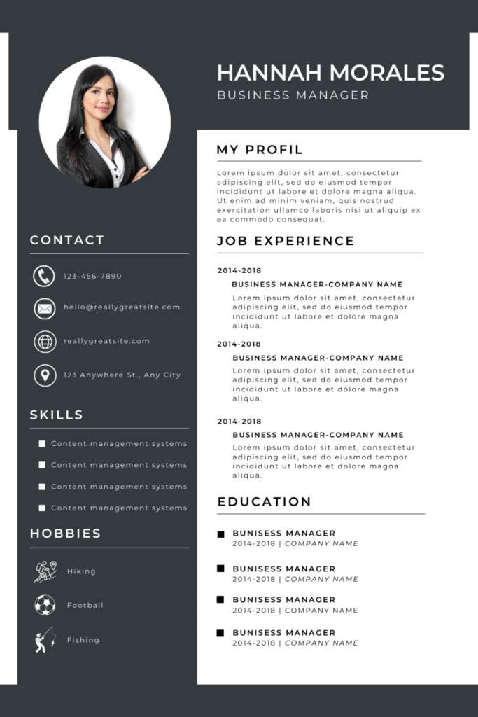 Professional Manager Resume / CV Template - MasterBundles