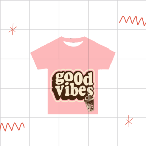 A good vibes T-shirt cover image.