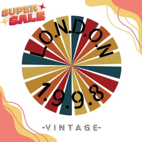 London Vintage t-shirt designs cover image.
