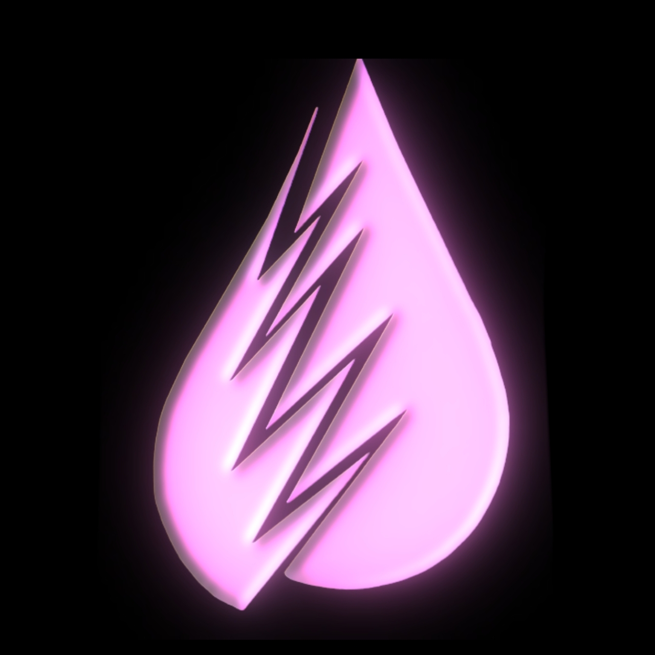Beautiful pink water drop logo cover image.