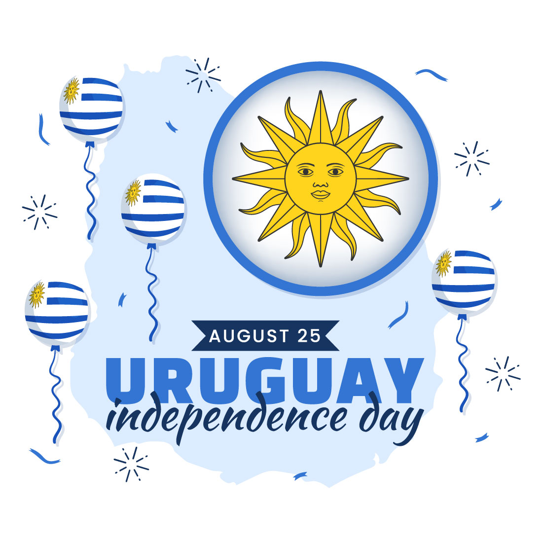 15 Happy Uruguay Independence Day Illustration preview image.