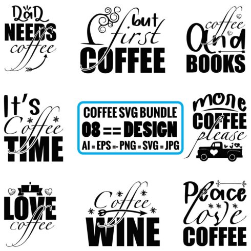Coffee SVG Bundle cover image.