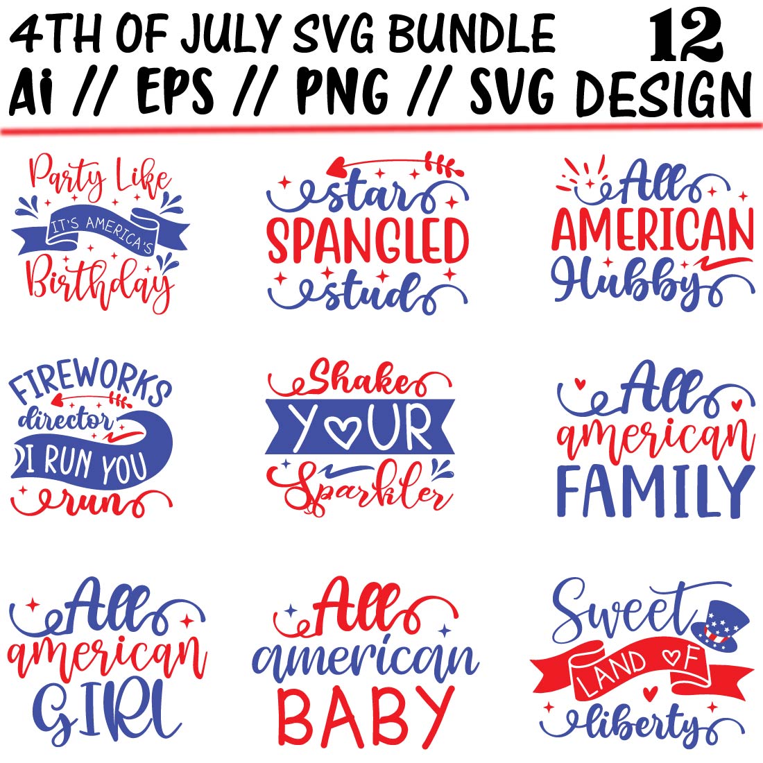 4th Of July SVG Bundle cover image.