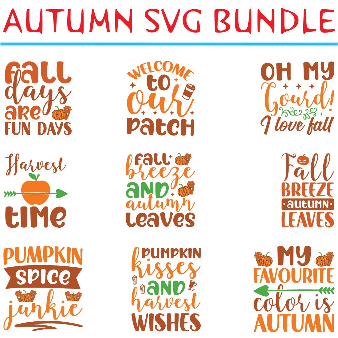Autumn SVG Bundle preview image.