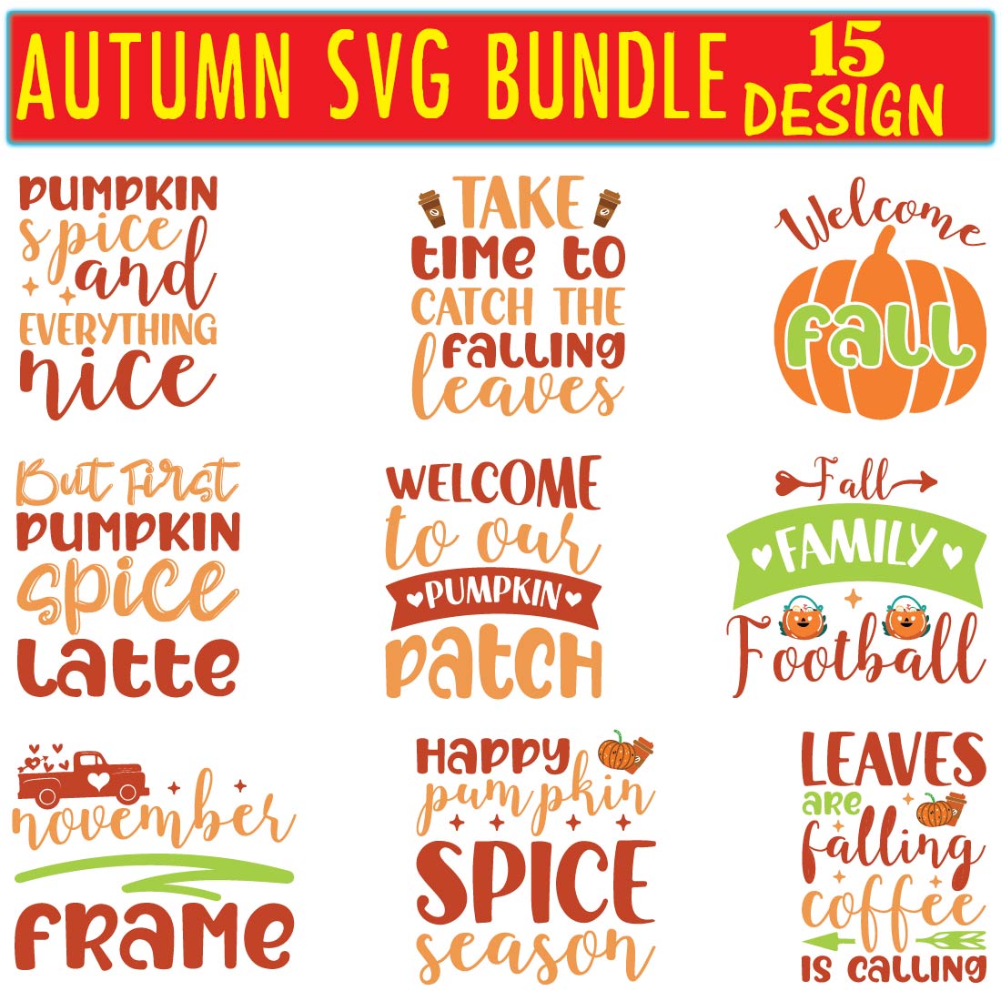 Autumn SVG Bundle preview image.