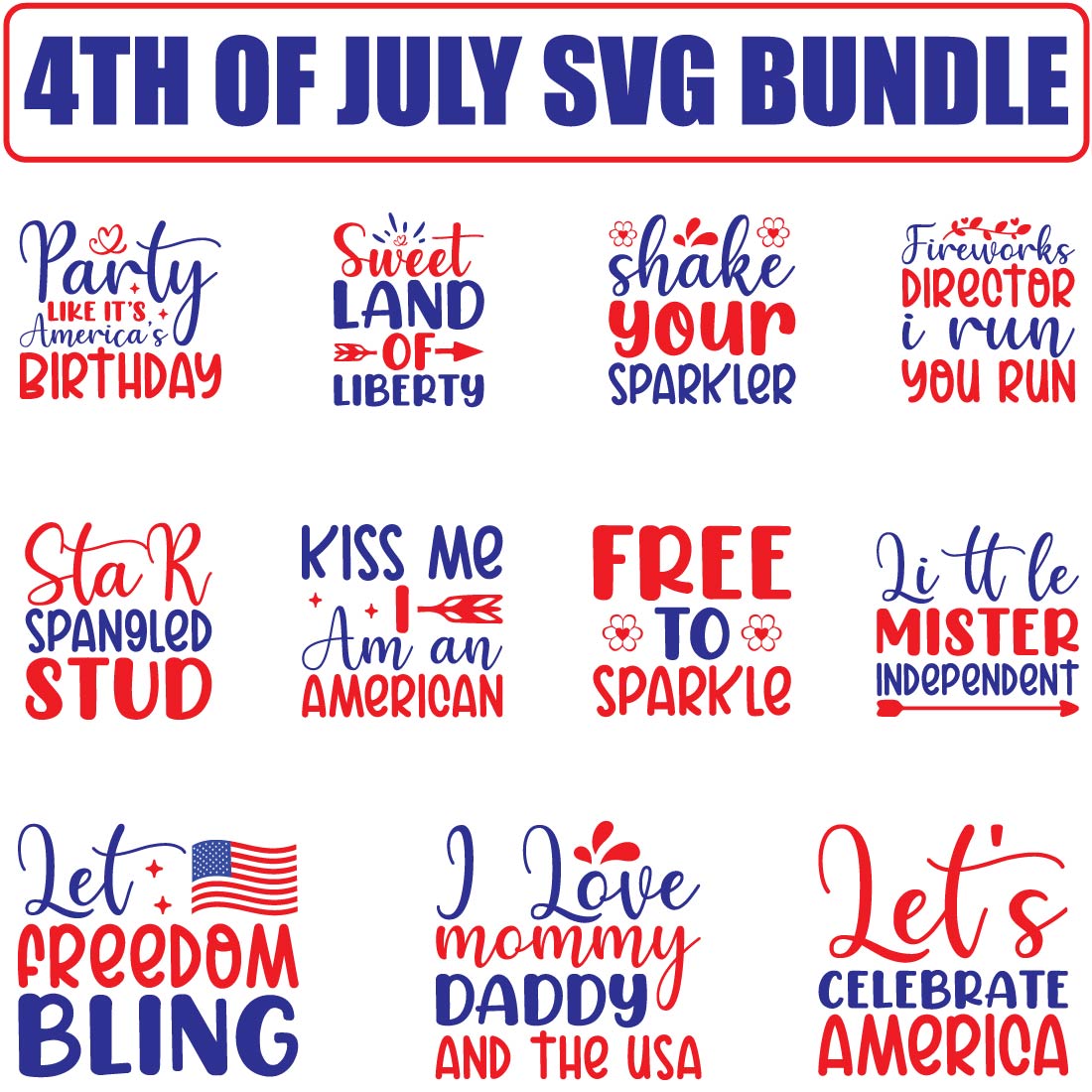 4th Of July SVG Bundle preview image.
