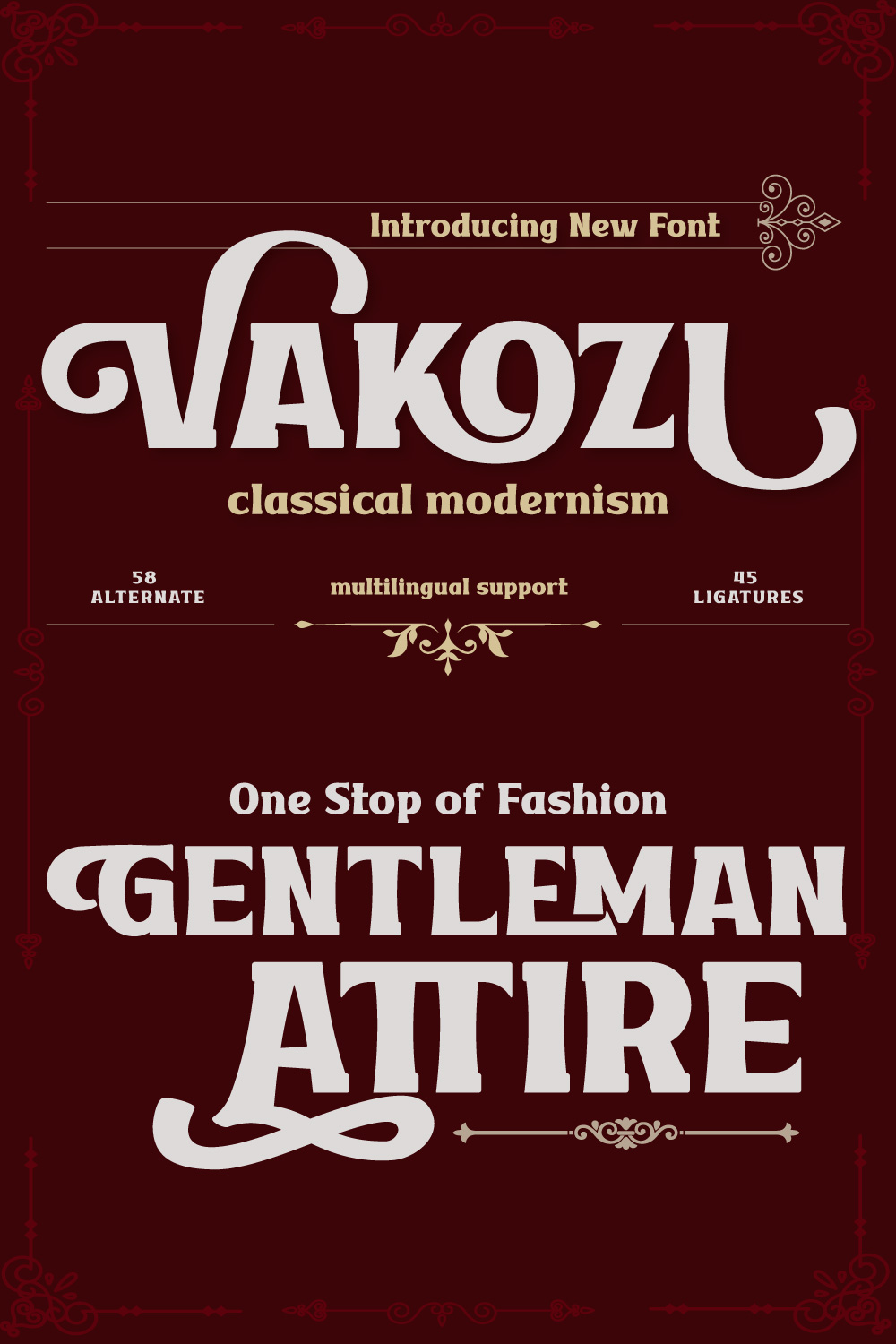 VAKOZI | Serif Classic Modernism pinterest preview image.