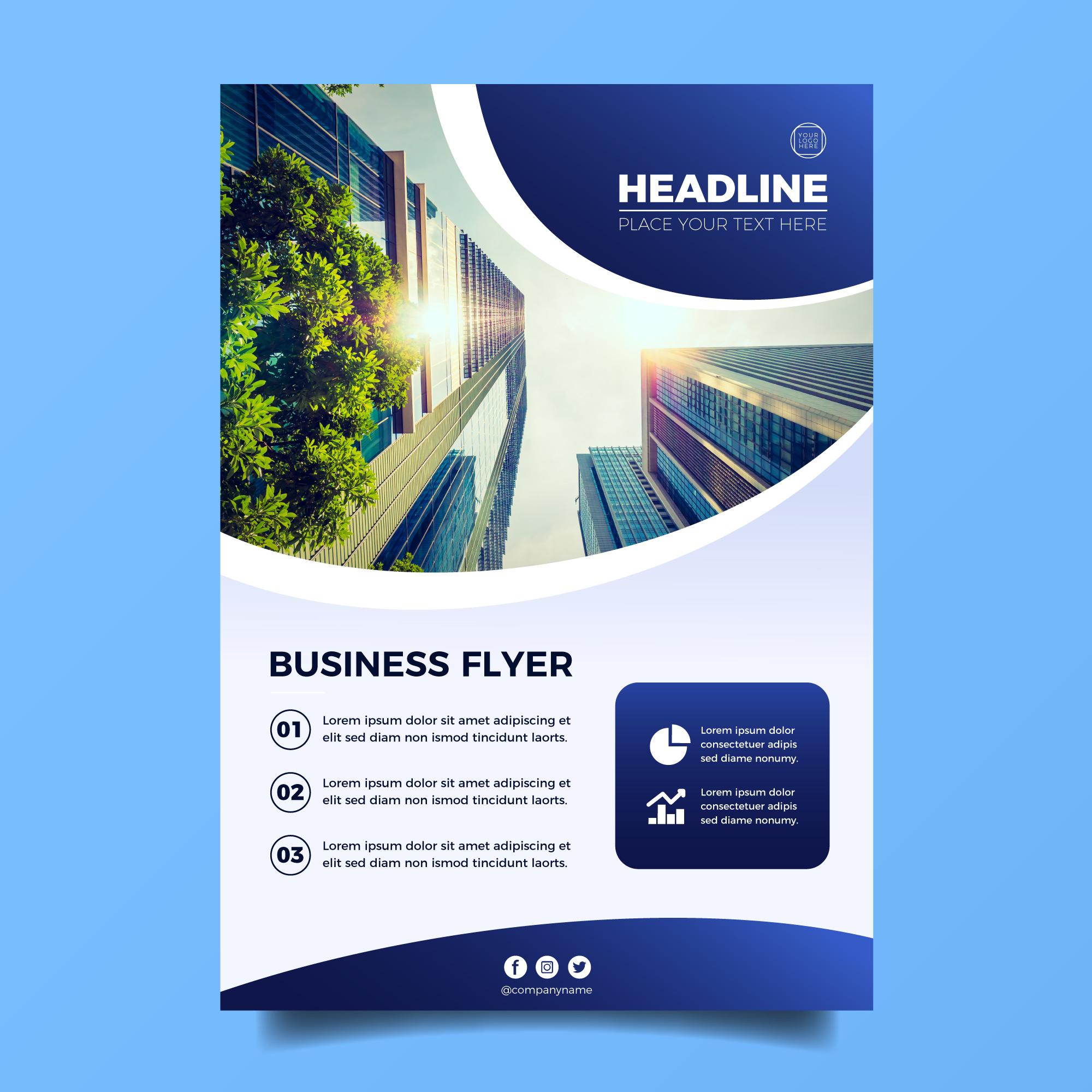 vertical business flyer template 589