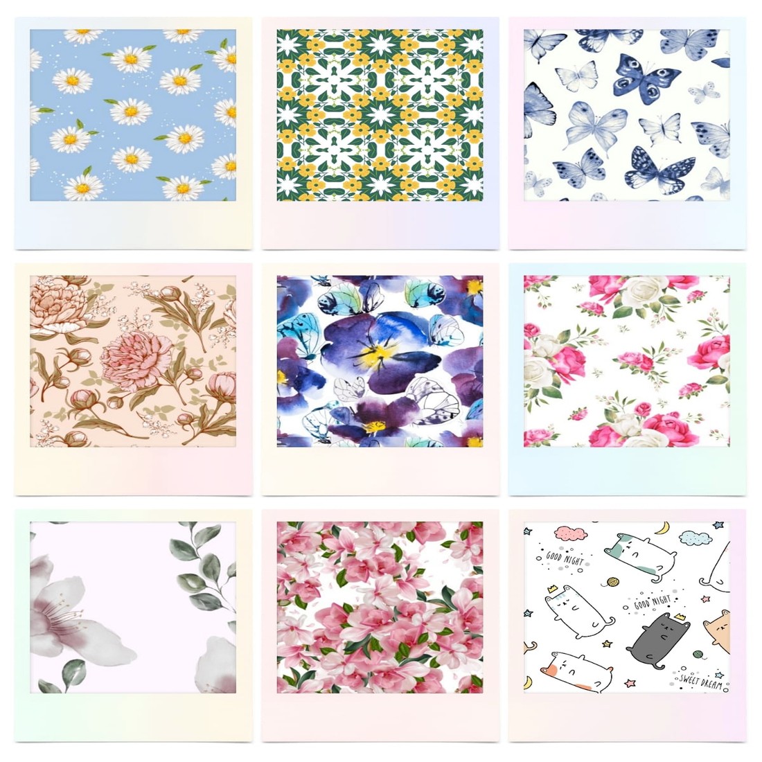 Pattern Designs Bundle PNG Retro Collection preview image.
