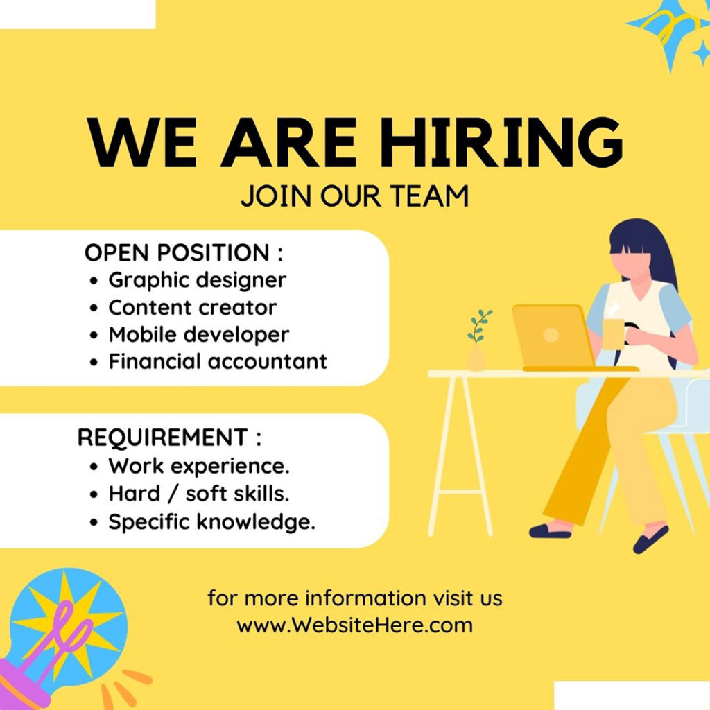 5 We are hiring poster job banner or social media post template