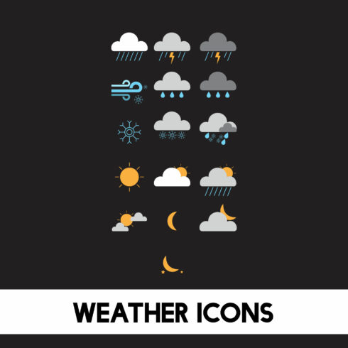 Weather icons collection cover image.