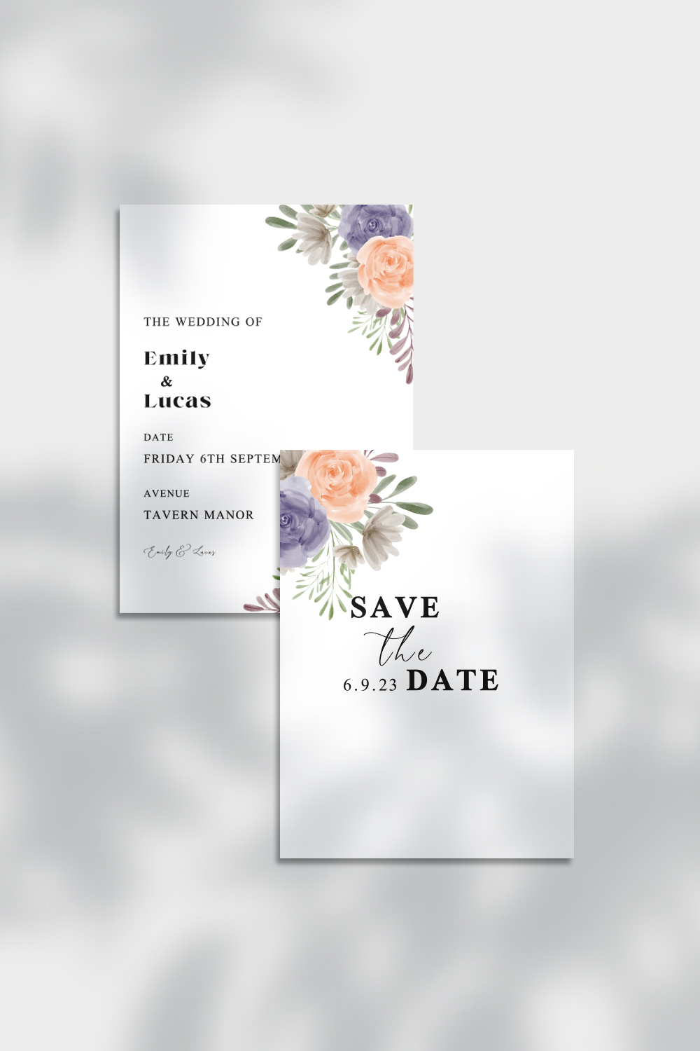 New Wedding Invitation Design Templates pinterest preview image.