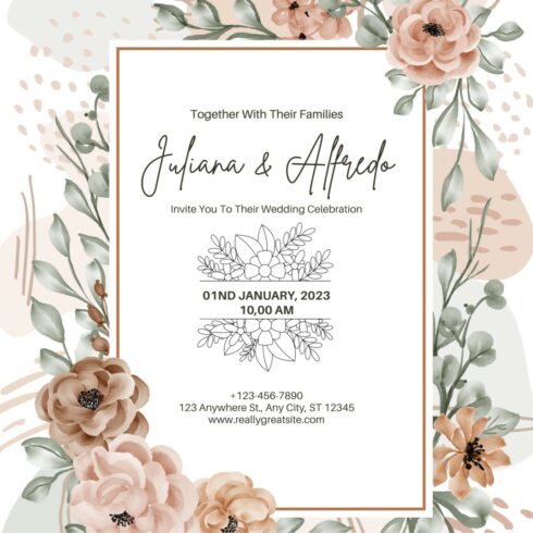 New Wedding Invitation Design Templates cover image.