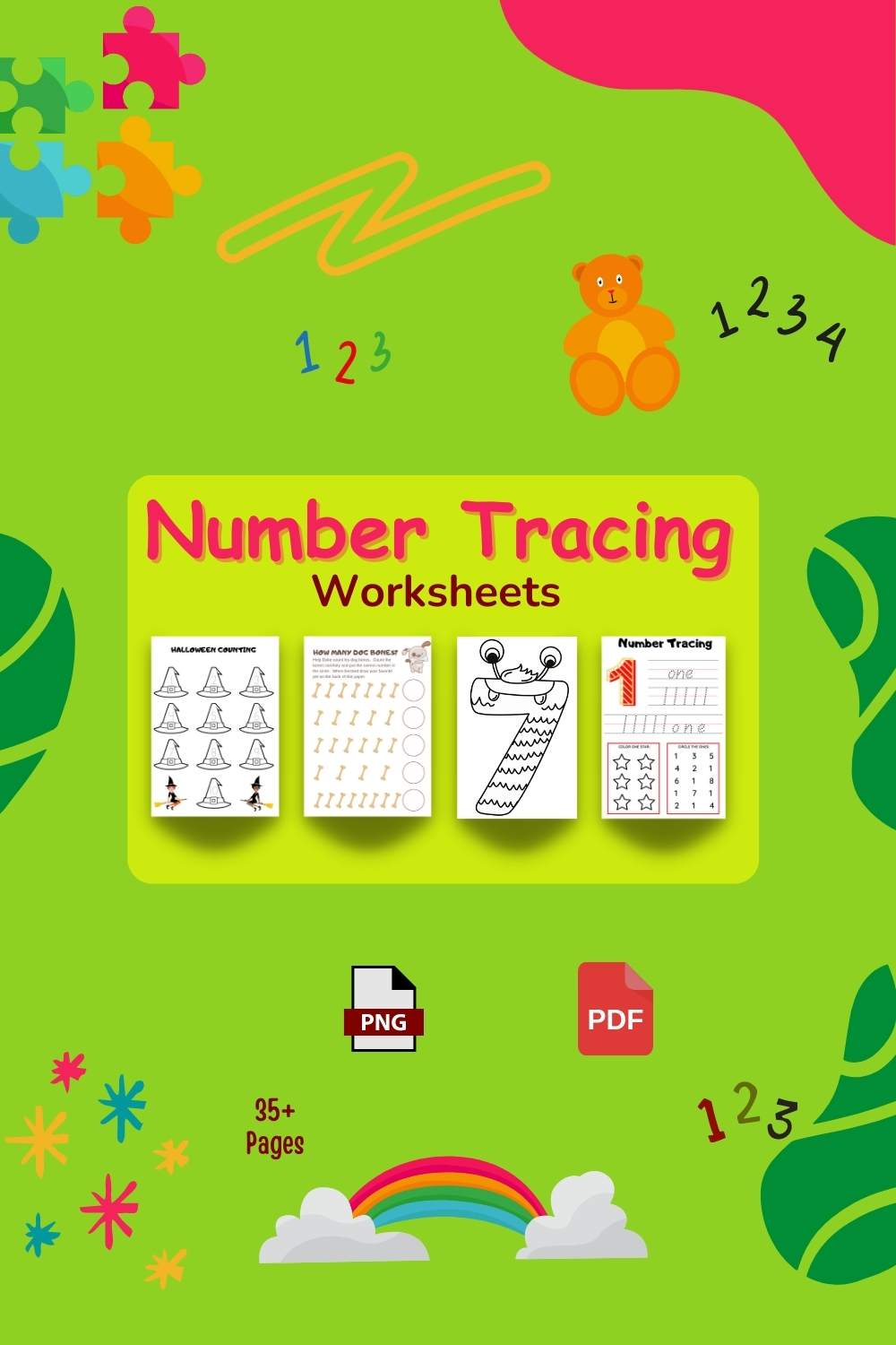 Kindergarten Math Number Sense Activities Writing Numbers 1-10 Practice pinterest preview image.
