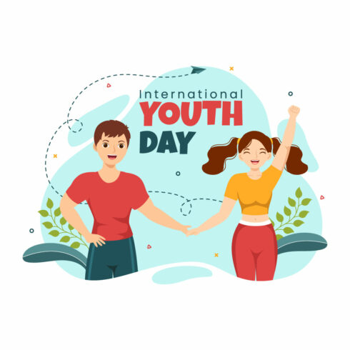 12 Happy International Youth Day Illustration cover image.