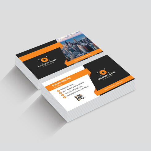 Corporate Business Card Design Template cover image.