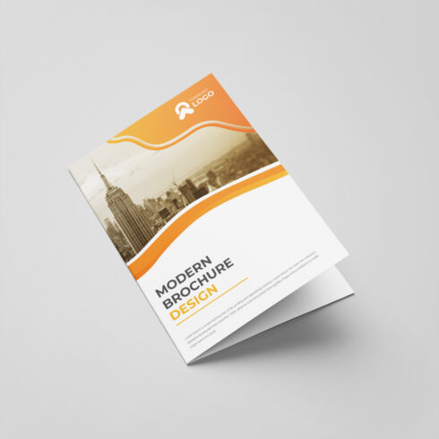 Corporate Bifold Brochure Or Company Profile Or Annual Report Template Design cover image.