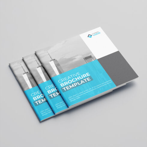 Creative bifold square Brochure Or Company Profile Or Annual Report Template Design cover image.