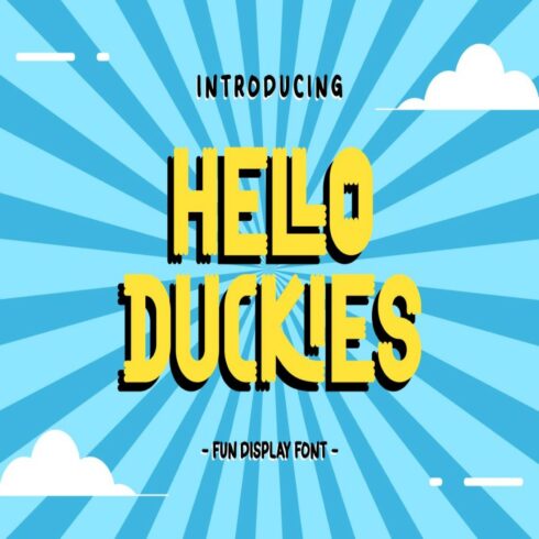 Hello Duckies - Fun Display Font cover image.