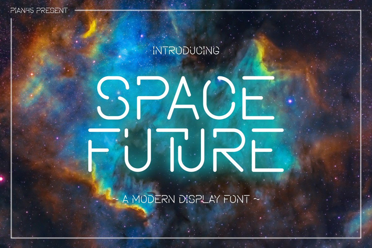 01 space future galaxy modern display font review 443