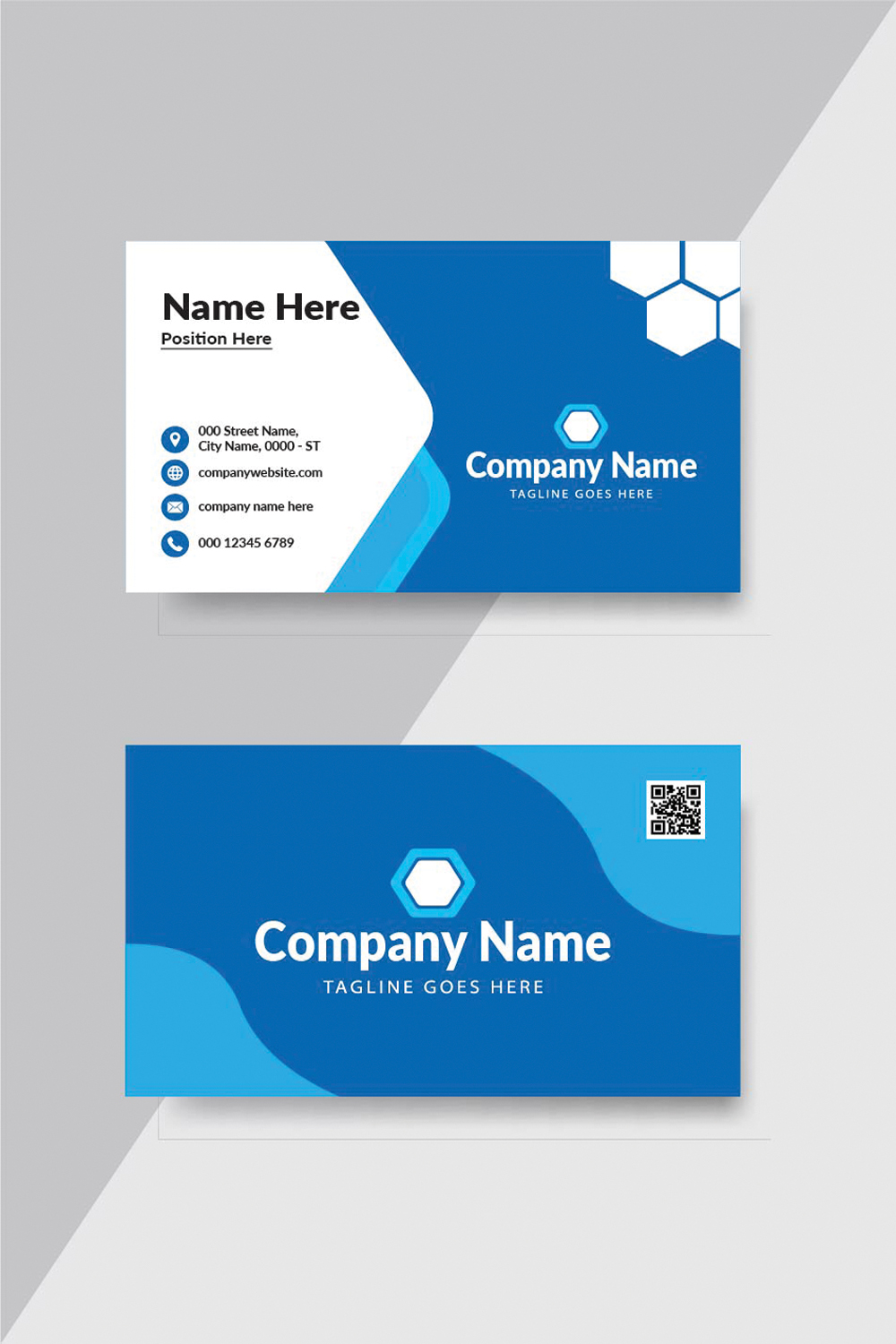 Business Card Design Template pinterest preview image.