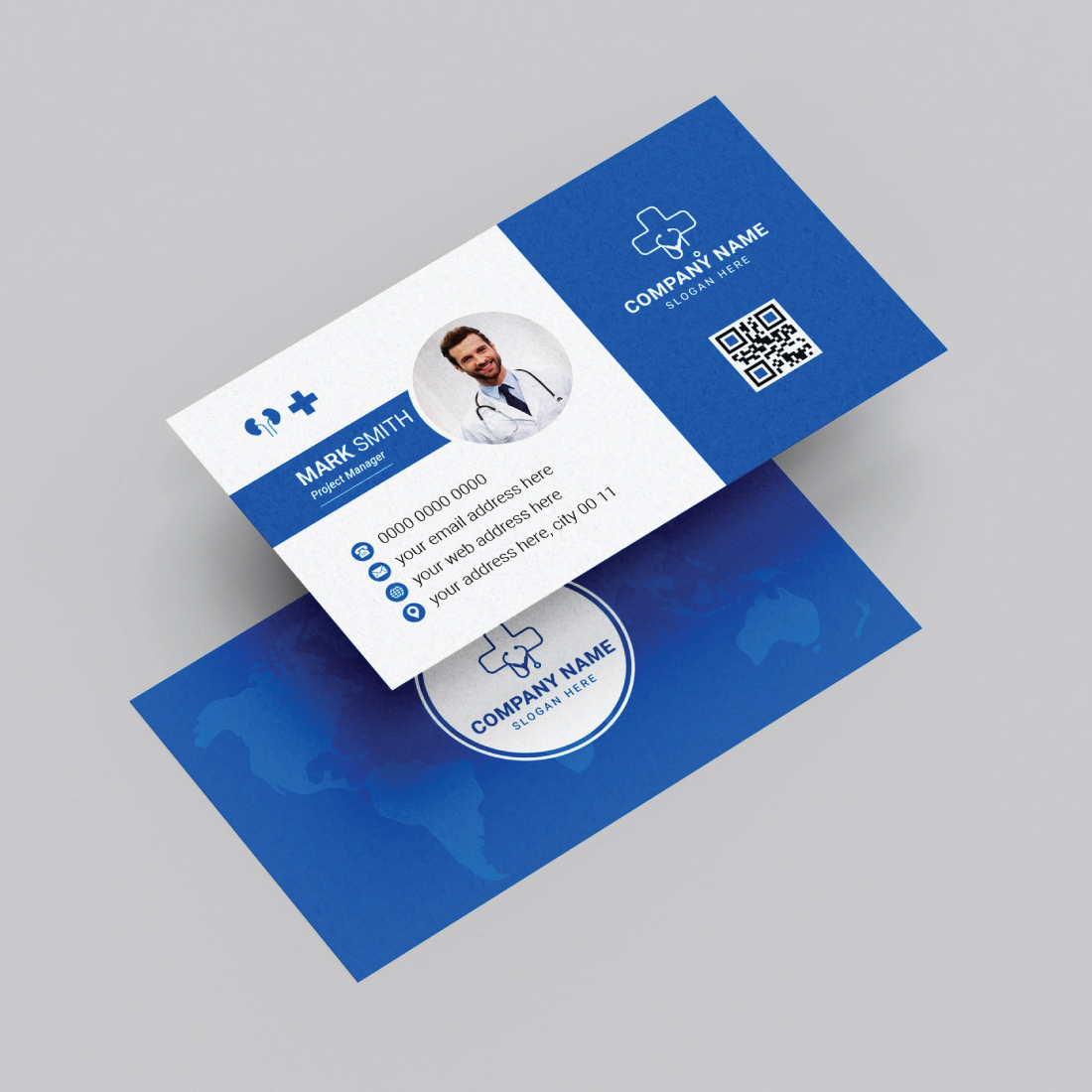 Creative Business Card Design Template preview image.