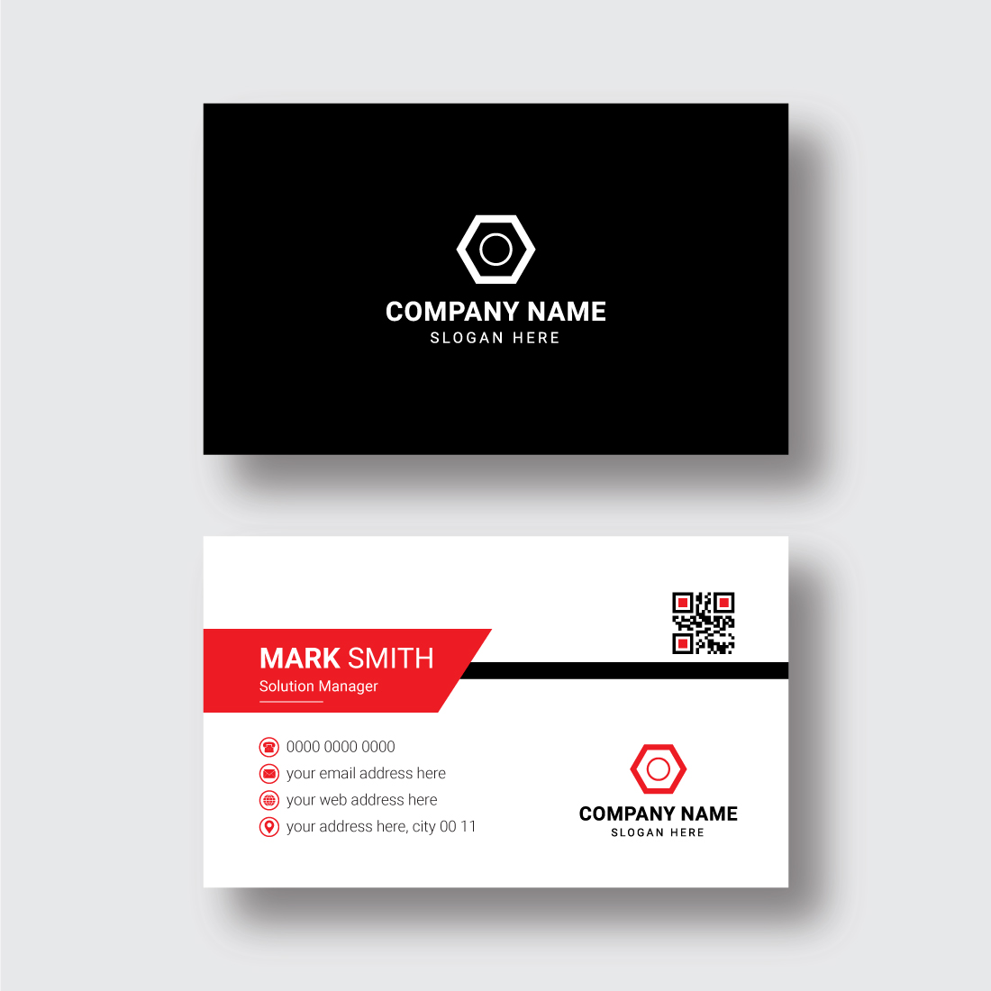 Business Card Design Template preview image.